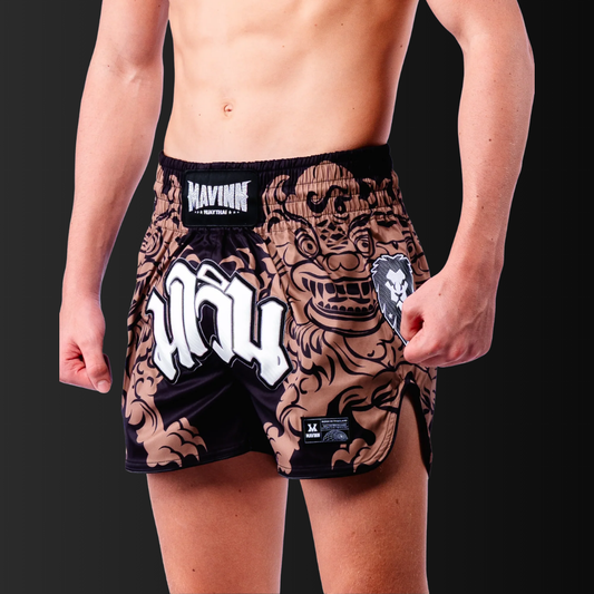 Mavinn Muay Thai Shorts - Muay Thai Runs the Future - Olive